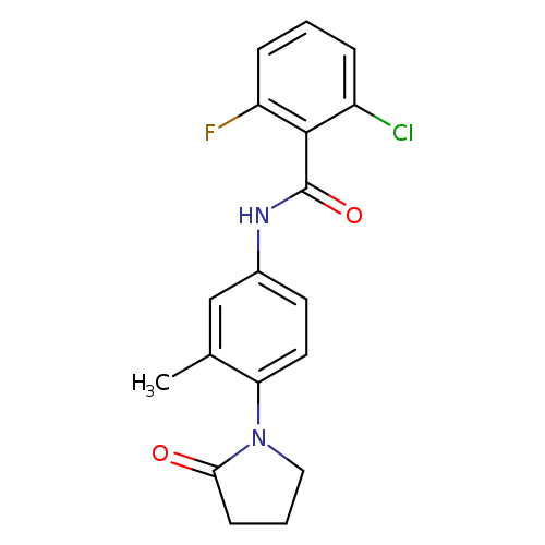2-chloro-6-fluoro-N-[3-methyl-4-(2-oxopyrrolidin-1-yl)phenyl]benzamide