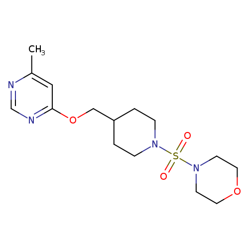 4-[(4-{[(6-methylpyrimidin-4-yl)oxy]methyl}piperidin-1-yl)sulfonyl]morpholine