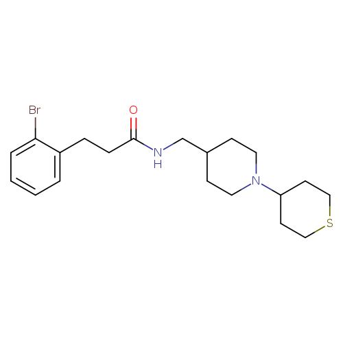3-(2-bromophenyl)-N-{[1-(thian-4-yl)piperidin-4-yl]methyl}propanamide