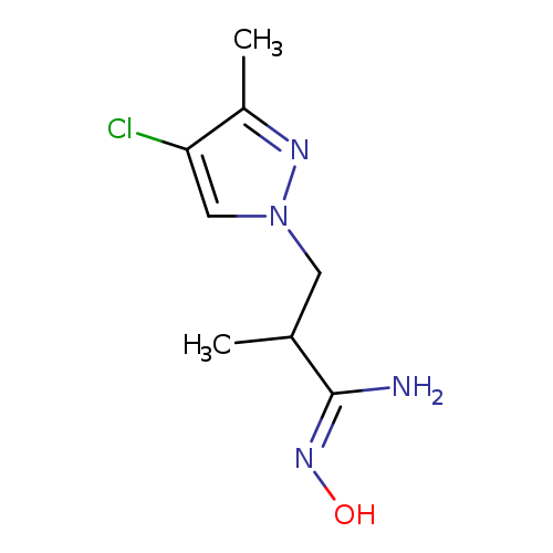 (1Z)-3-(4-chloro-3-methyl-1H-pyrazol-1-yl)-N'-hydroxy-2-methylpropanimidamide