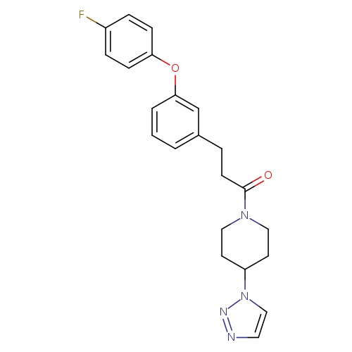 3-[3-(4-fluorophenoxy)phenyl]-1-[4-(1H-1,2,3-triazol-1-yl)piperidin-1-yl]propan-1-one