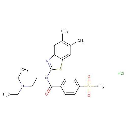 N-[2-(diethylamino)ethyl]-N-(5,6-dimethyl-1,3-benzothiazol-2-yl)-4-methanesulfonylbenzamide hydrochloride