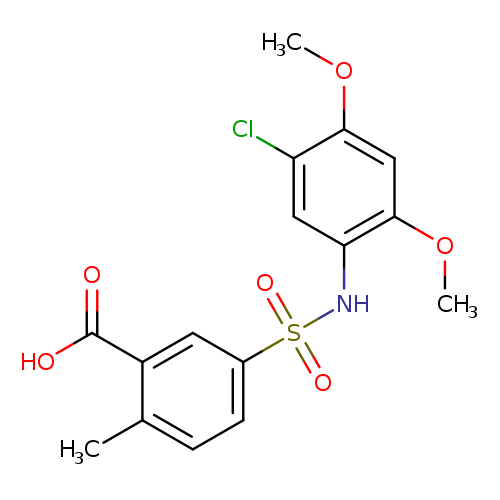 5-[(5-chloro-2,4-dimethoxyphenyl)sulfamoyl]-2-methylbenzoic acid