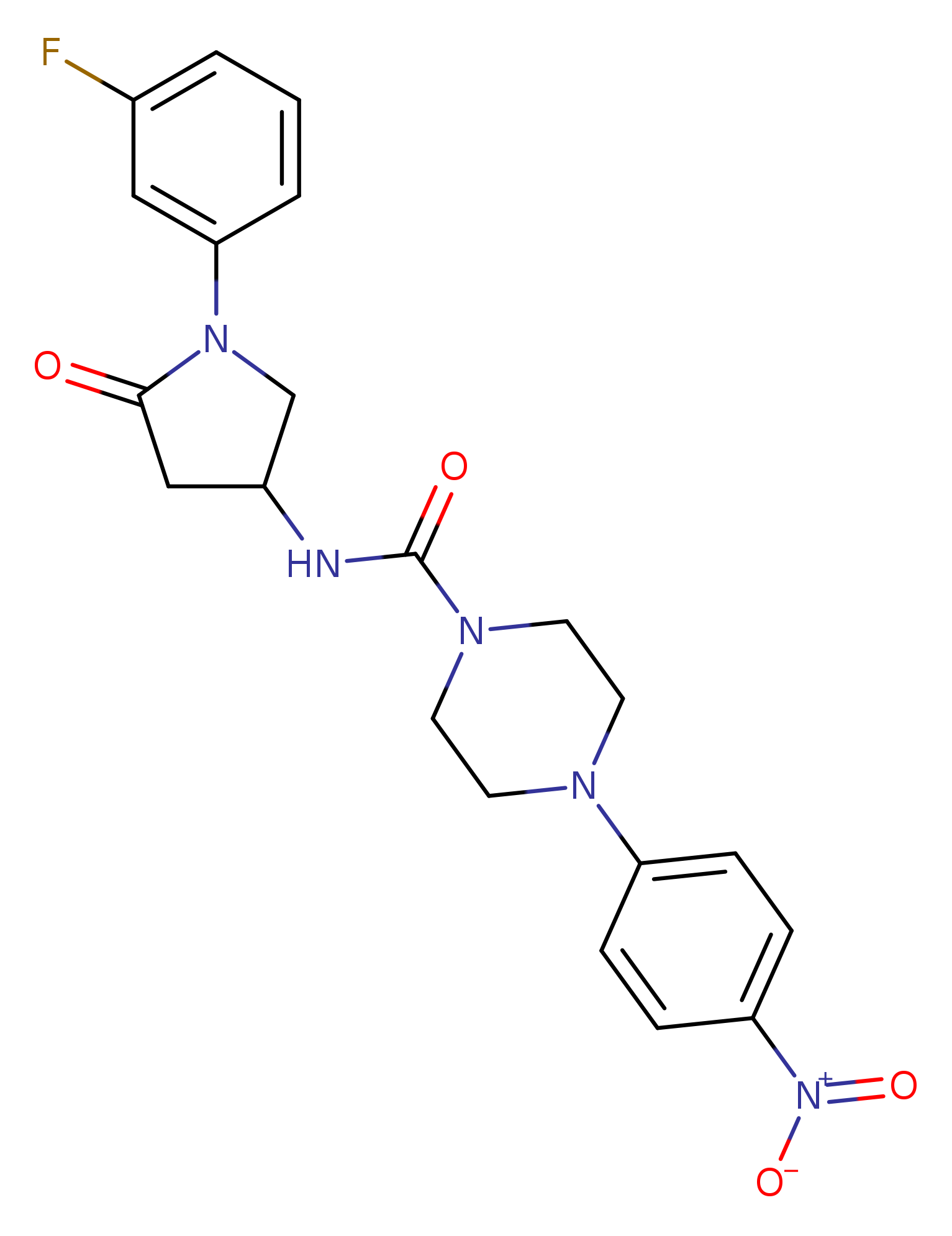 N-[1-(3-fluorophenyl)-5-oxopyrrolidin-3-yl]-4-(4-nitrophenyl)piperazine-1-carboxamide