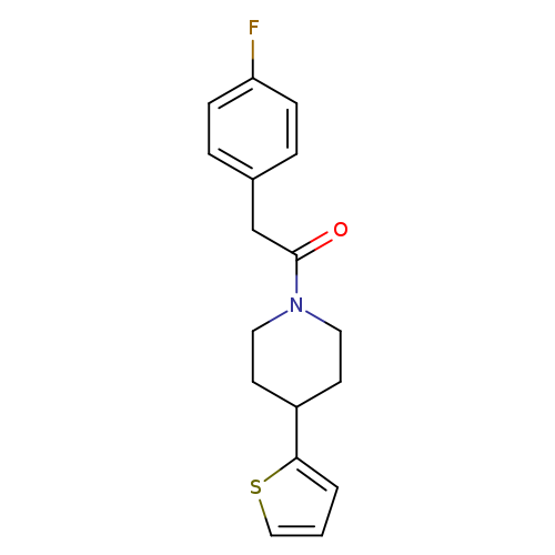 2-(4-fluorophenyl)-1-[4-(thiophen-2-yl)piperidin-1-yl]ethan-1-one