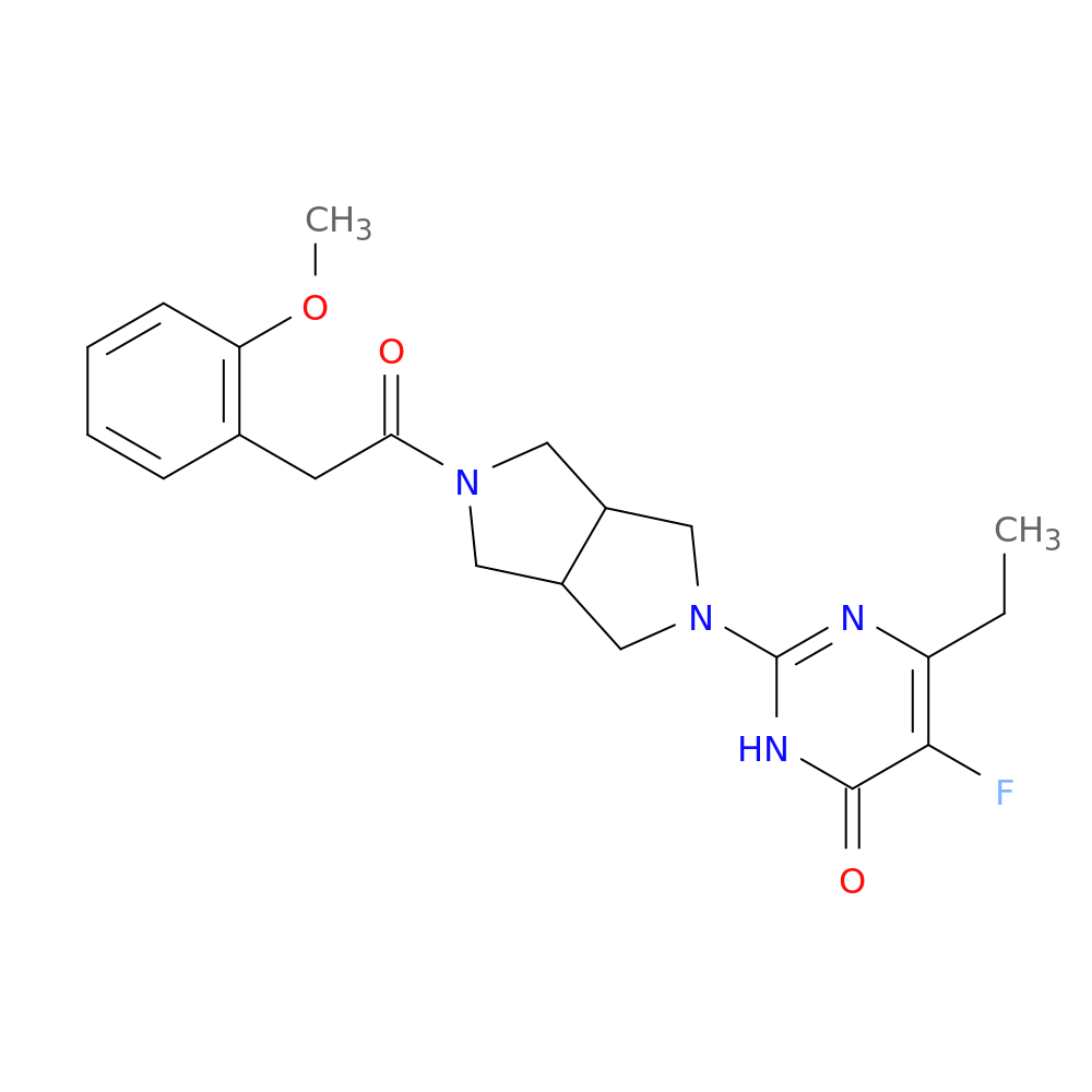 6-ethyl-5-fluoro-2-{5-[2-(2-methoxyphenyl)acetyl]-octahydropyrrolo[3,4-c]pyrrol-2-yl}-3,4-dihydropyrimidin-4-one