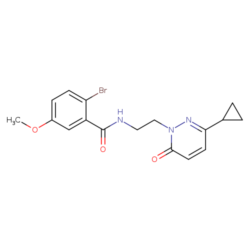 2-bromo-N-[2-(3-cyclopropyl-6-oxo-1,6-dihydropyridazin-1-yl)ethyl]-5-methoxybenzamide