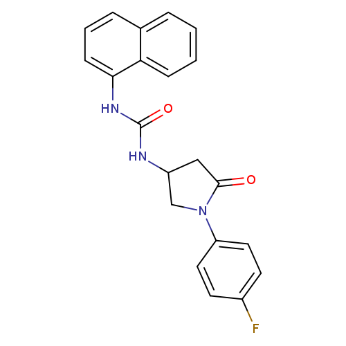 3-[1-(4-fluorophenyl)-5-oxopyrrolidin-3-yl]-1-(naphthalen-1-yl)urea
