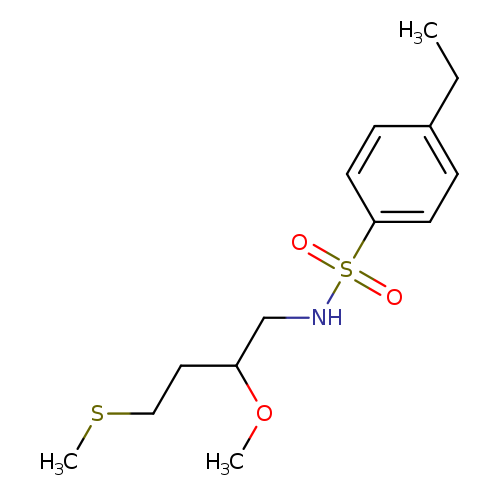 4-ethyl-N-[2-methoxy-4-(methylsulfanyl)butyl]benzene-1-sulfonamide