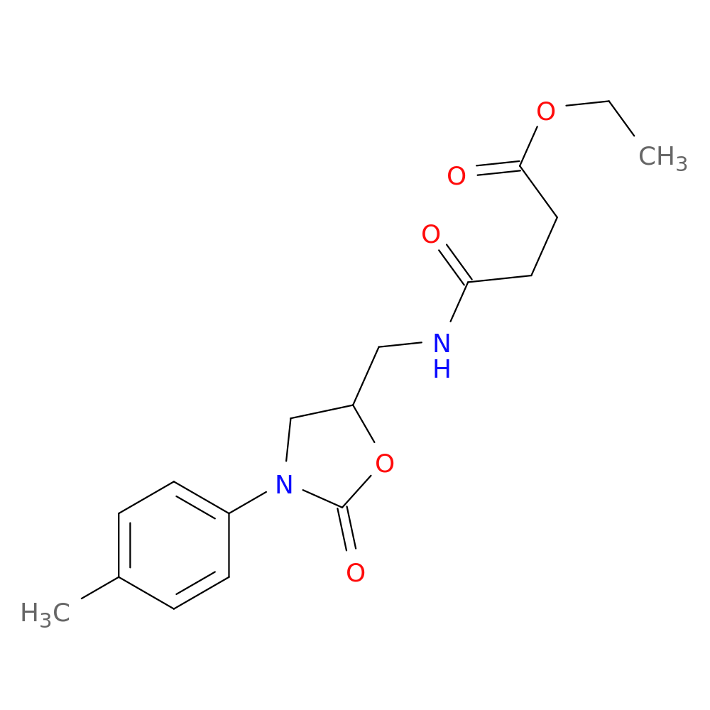 ethyl 3-({[3-(4-methylphenyl)-2-oxo-1,3-oxazolidin-5-yl]methyl}carbamoyl)propanoate