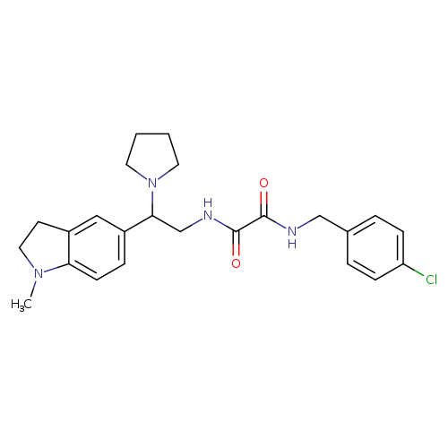 N'-[(4-chlorophenyl)methyl]-N-[2-(1-methyl-2,3-dihydro-1H-indol-5-yl)-2-(pyrrolidin-1-yl)ethyl]ethanediamide