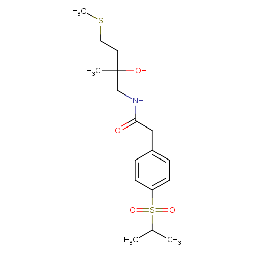 N-[2-hydroxy-2-methyl-4-(methylsulfanyl)butyl]-2-[4-(propane-2-sulfonyl)phenyl]acetamide