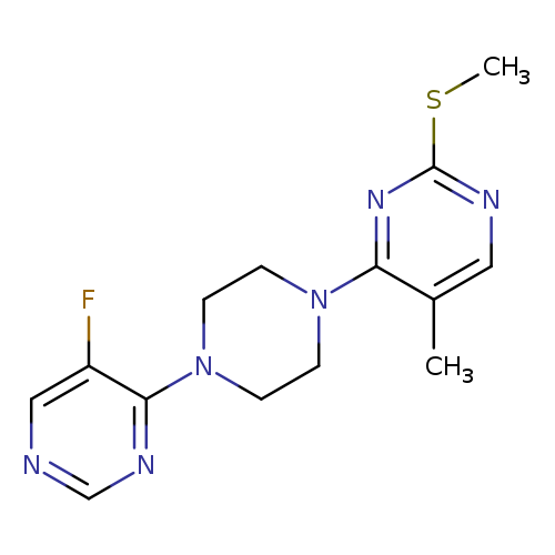 4-[4-(5-fluoropyrimidin-4-yl)piperazin-1-yl]-5-methyl-2-(methylsulfanyl)pyrimidine