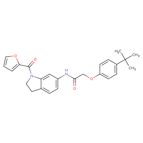 2-(4-tert-butylphenoxy)-N-[1-(furan-2-carbonyl)-2,3-dihydro-1H-indol-6-yl]acetamide