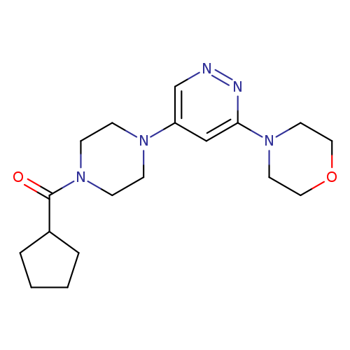 4-[5-(4-cyclopentanecarbonylpiperazin-1-yl)pyridazin-3-yl]morpholine