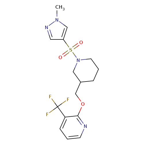 2-({1-[(1-methyl-1H-pyrazol-4-yl)sulfonyl]piperidin-3-yl}methoxy)-3-(trifluoromethyl)pyridine
