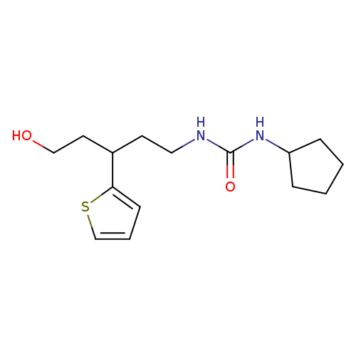 1-cyclopentyl-3-[5-hydroxy-3-(thiophen-2-yl)pentyl]urea