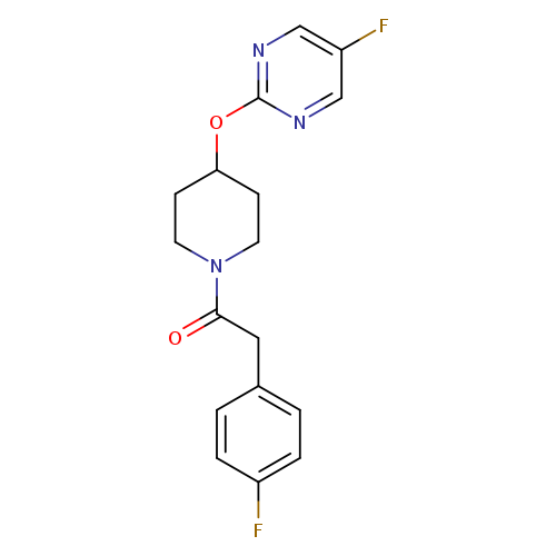 2-(4-fluorophenyl)-1-{4-[(5-fluoropyrimidin-2-yl)oxy]piperidin-1-yl}ethan-1-one