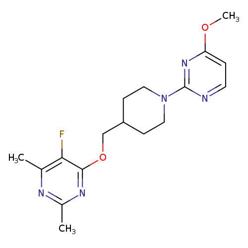 5-fluoro-4-{[1-(4-methoxypyrimidin-2-yl)piperidin-4-yl]methoxy}-2,6-dimethylpyrimidine