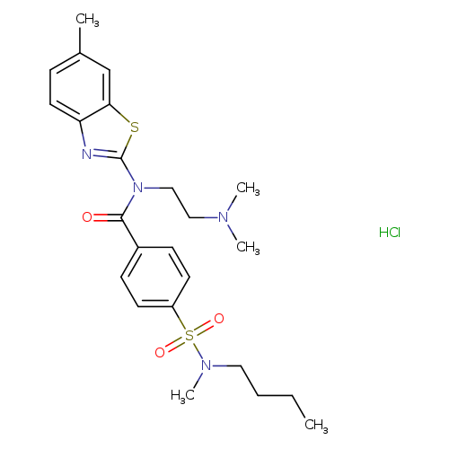 4-[butyl(methyl)sulfamoyl]-N-[2-(dimethylamino)ethyl]-N-(6-methyl-1,3-benzothiazol-2-yl)benzamide hydrochloride