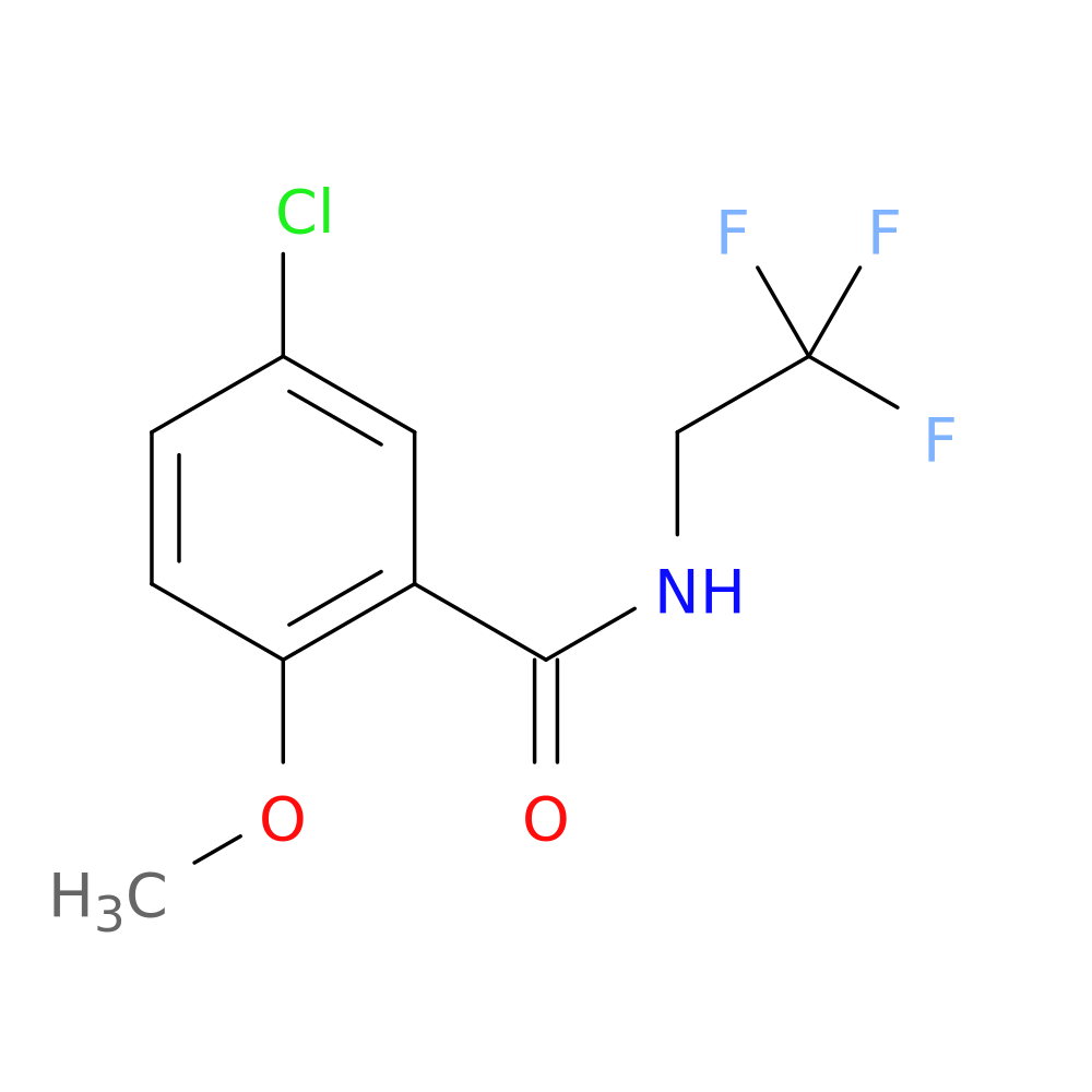 5-chloro-2-methoxy-N-(2,2,2-trifluoroethyl)benzamide