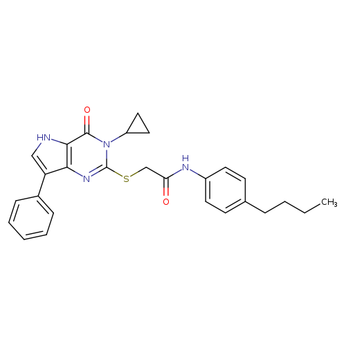N-(4-butylphenyl)-2-({3-cyclopropyl-4-oxo-7-phenyl-3H,4H,5H-pyrrolo[3,2-d]pyrimidin-2-yl}sulfanyl)acetamide