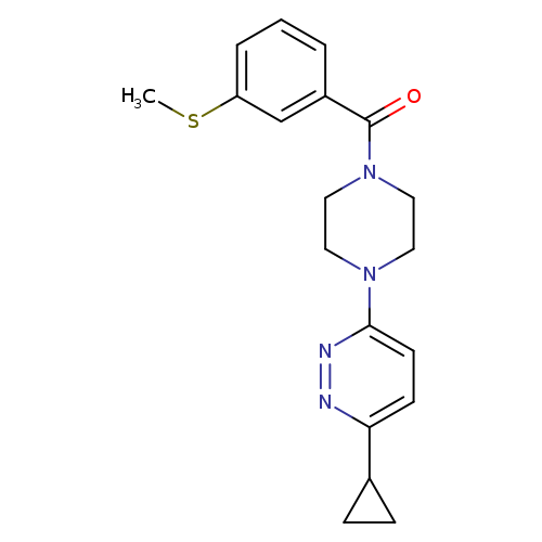 3-cyclopropyl-6-{4-[3-(methylsulfanyl)benzoyl]piperazin-1-yl}pyridazine