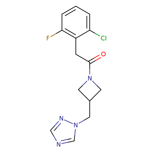 2-(2-chloro-6-fluorophenyl)-1-{3-[(1H-1,2,4-triazol-1-yl)methyl]azetidin-1-yl}ethan-1-one