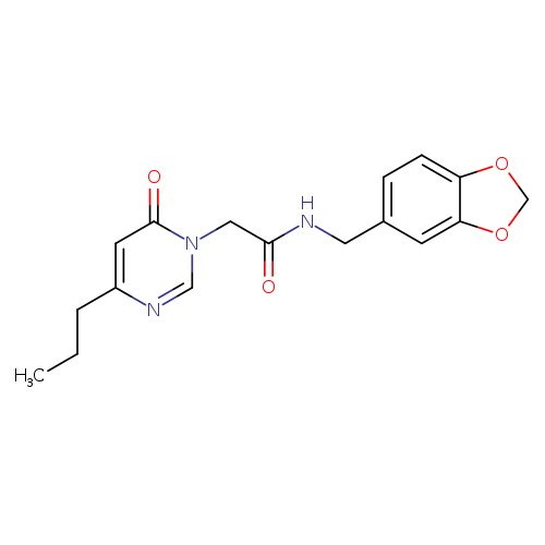 N-[(2H-1,3-benzodioxol-5-yl)methyl]-2-(6-oxo-4-propyl-1,6-dihydropyrimidin-1-yl)acetamide