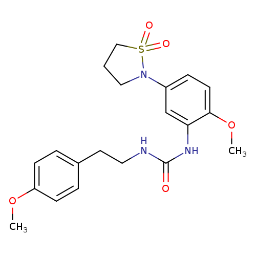 3-[5-(1,1-dioxo-1lambda6,2-thiazolidin-2-yl)-2-methoxyphenyl]-1-[2-(4-methoxyphenyl)ethyl]urea