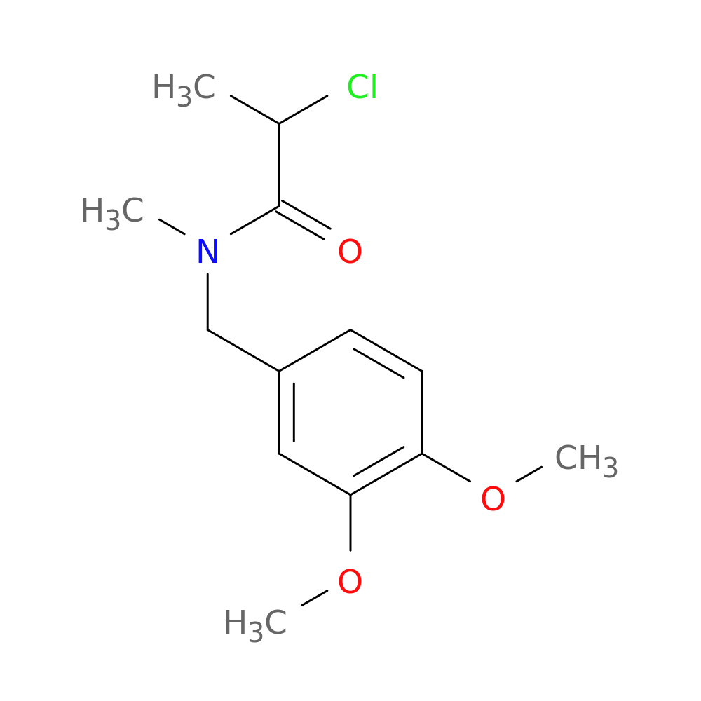 2-chloro-N-[(3,4-dimethoxyphenyl)methyl]-N-methylpropanamide