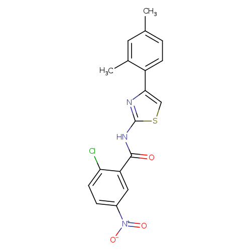 2-chloro-N-[4-(2,4-dimethylphenyl)-1,3-thiazol-2-yl]-5-nitrobenzamide