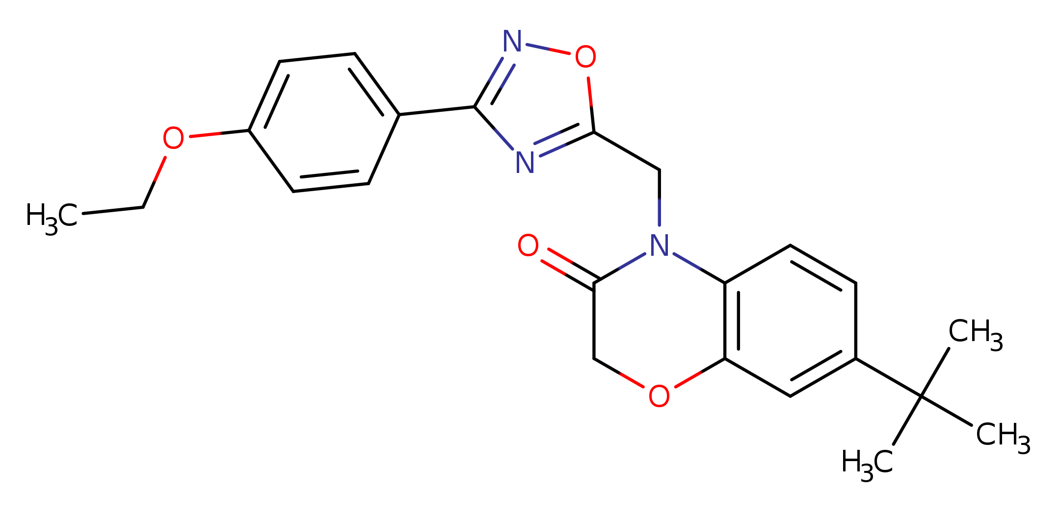 7-tert-butyl-4-{[3-(4-ethoxyphenyl)-1,2,4-oxadiazol-5-yl]methyl}-3,4-dihydro-2H-1,4-benzoxazin-3-one