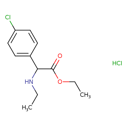 Ethyl (4-chlorophenyl)(ethylamino)acetate hydrochloride