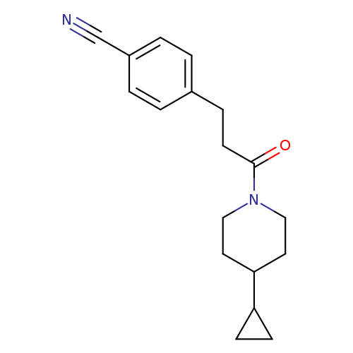 4-[3-(4-cyclopropylpiperidin-1-yl)-3-oxopropyl]benzonitrile