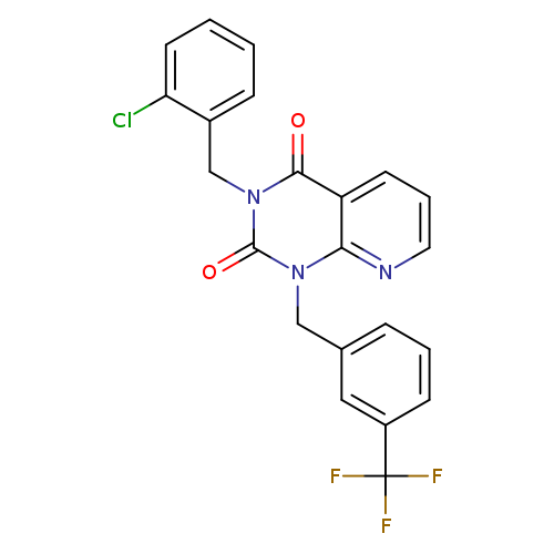 3-[(2-chlorophenyl)methyl]-1-{[3-(trifluoromethyl)phenyl]methyl}-1H,2H,3H,4H-pyrido[2,3-d]pyrimidine-2,4-dione