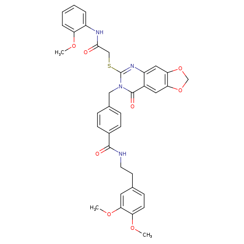 N-[2-(3,4-dimethoxyphenyl)ethyl]-4-{[6-({[(2-methoxyphenyl)carbamoyl]methyl}sulfanyl)-8-oxo-2H,7H,8H-[1,3]dioxolo[4,5-g]quinazolin-7-yl]methyl}benzamide