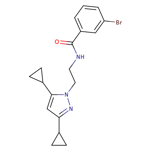 3-bromo-N-[2-(3,5-dicyclopropyl-1H-pyrazol-1-yl)ethyl]benzamide