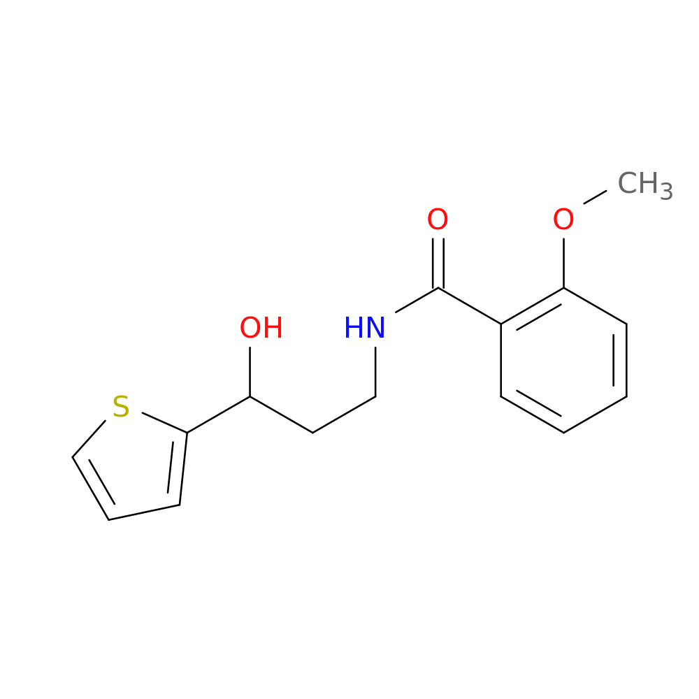 N-[3-hydroxy-3-(thiophen-2-yl)propyl]-2-methoxybenzamide