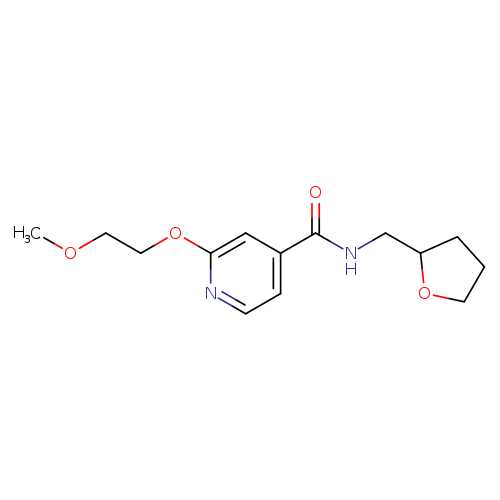 2-(2-methoxyethoxy)-N-[(oxolan-2-yl)methyl]pyridine-4-carboxamide