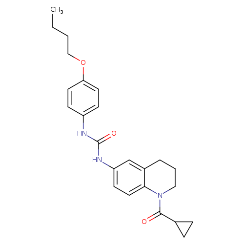 1-(4-butoxyphenyl)-3-(1-cyclopropanecarbonyl-1,2,3,4-tetrahydroquinolin-6-yl)urea