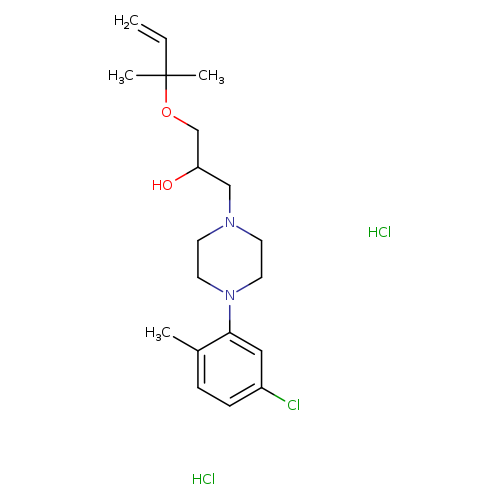 1-[4-(5-chloro-2-methylphenyl)piperazin-1-yl]-3-[(2-methylbut-3-en-2-yl)oxy]propan-2-ol dihydrochloride