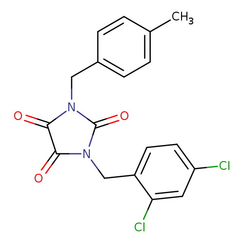 1-[(2,4-dichlorophenyl)methyl]-3-[(4-methylphenyl)methyl]imidazolidine-2,4,5-trione