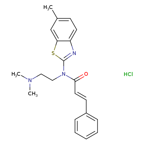 (2E)-N-[2-(dimethylamino)ethyl]-N-(6-methyl-1,3-benzothiazol-2-yl)-3-phenylprop-2-enamide hydrochloride