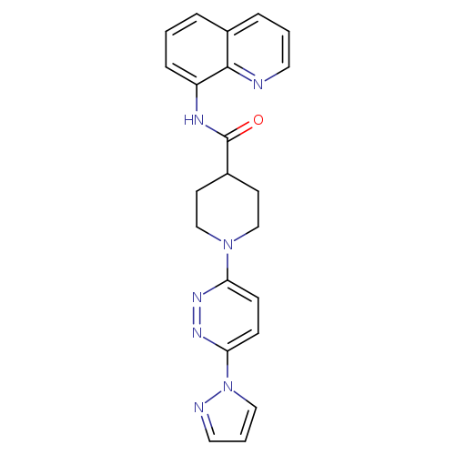 1-[6-(1H-pyrazol-1-yl)pyridazin-3-yl]-N-(quinolin-8-yl)piperidine-4-carboxamide