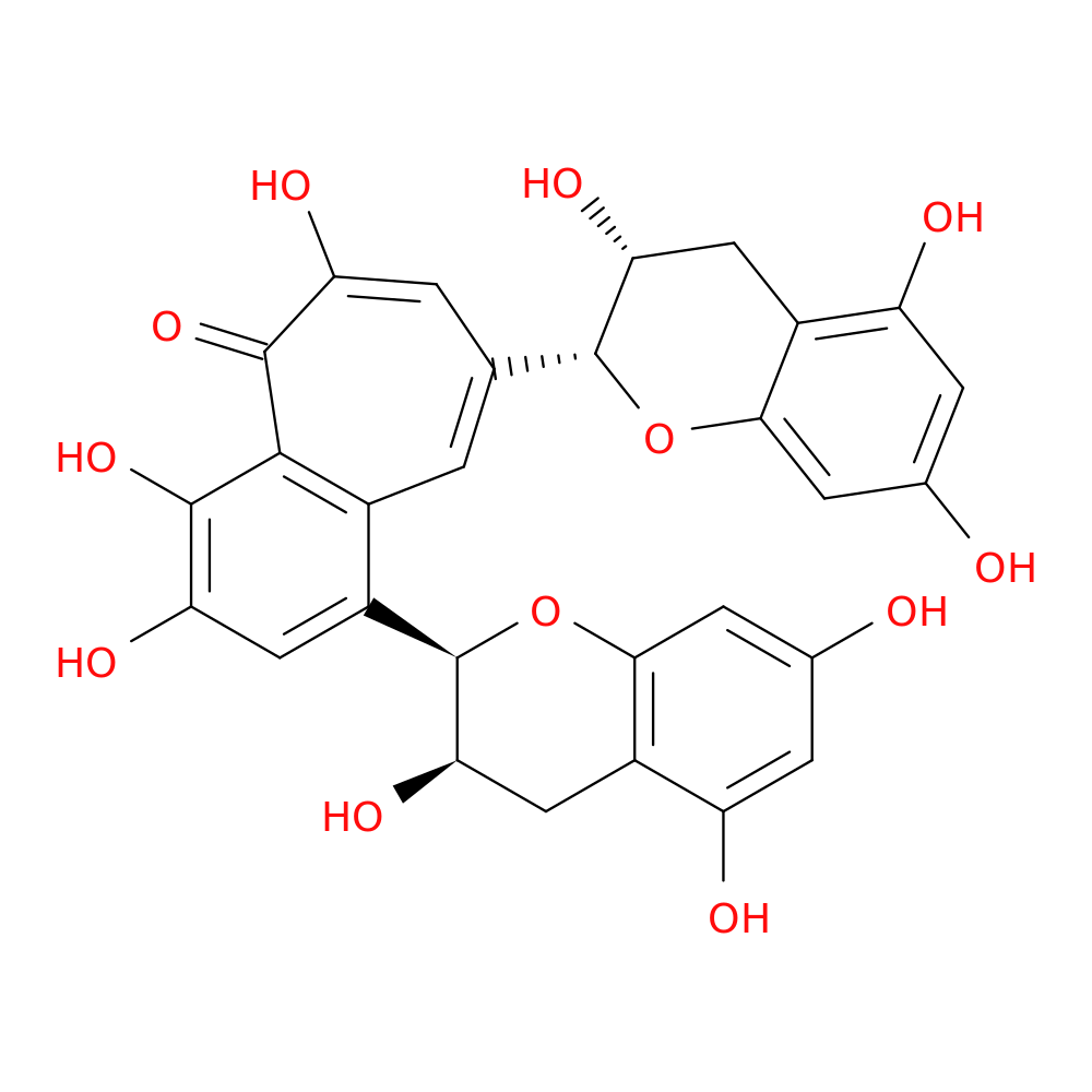 3,4,6-Trihydroxy-1,8-bis((2R,3R)-3,5,7-trihydroxychroman-2-yl)-5H-benzo[7]annulen-5-one