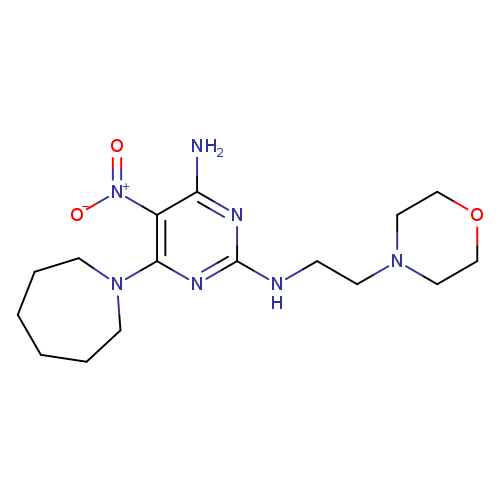 6-(azepan-1-yl)-N2-[2-(morpholin-4-yl)ethyl]-5-nitropyrimidine-2,4-diamine