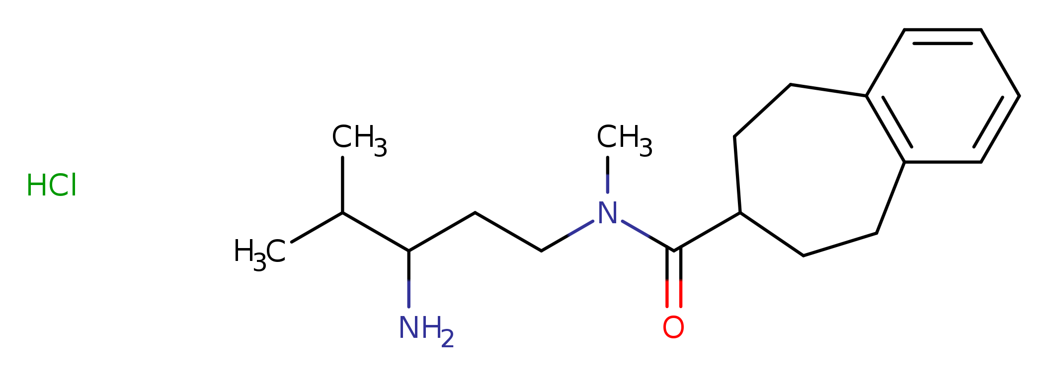 N-(3-amino-4-methylpentyl)-N-methyl-6,7,8,9-tetrahydro-5H-benzo[7]annulene-7-carboxamide hydrochloride
