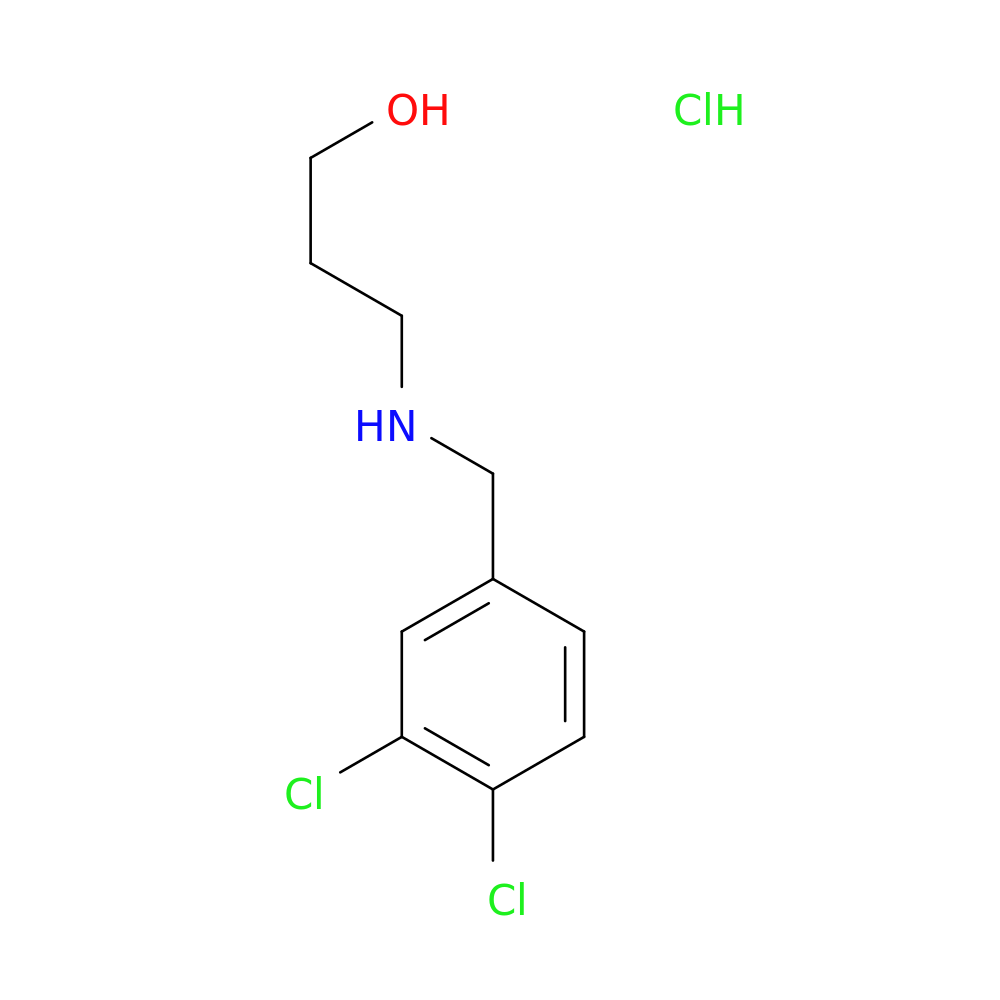 3-{[(3,4-dichlorophenyl)methyl]amino}propan-1-ol hydrochloride