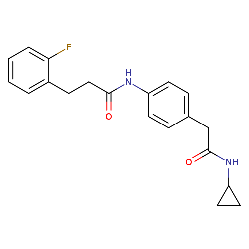 N-{4-[(cyclopropylcarbamoyl)methyl]phenyl}-3-(2-fluorophenyl)propanamide